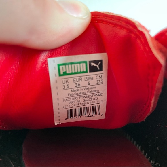 Puma Suede Platform Sneaker Red Size 6 - Picture 7 of 7